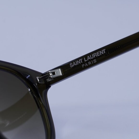 Saint Laurent SL401 007 Sunglasses Green Square Frame, Brown Lenses - Picture 9 of 11